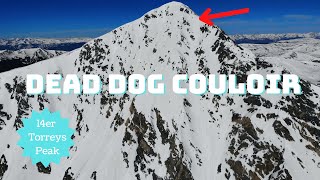 Colorado 14ers: Torreys Peak Dead Dog & Tuning Fork Couloir Hike Guide W/Snowboard