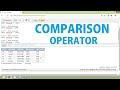 Oracle Tutorial - Comparison Operators
