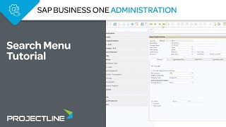SAP Business One Toolbar | Search Menu Tutorial