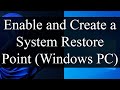 How to Enable and Create a System Restore Point to protect your Windows PC - Windows 10 | Windows 11