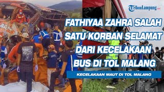 Fathiyaa Zahra Salah Satu Korban Selamat dari Kecelakaan Bus di Tol Malang