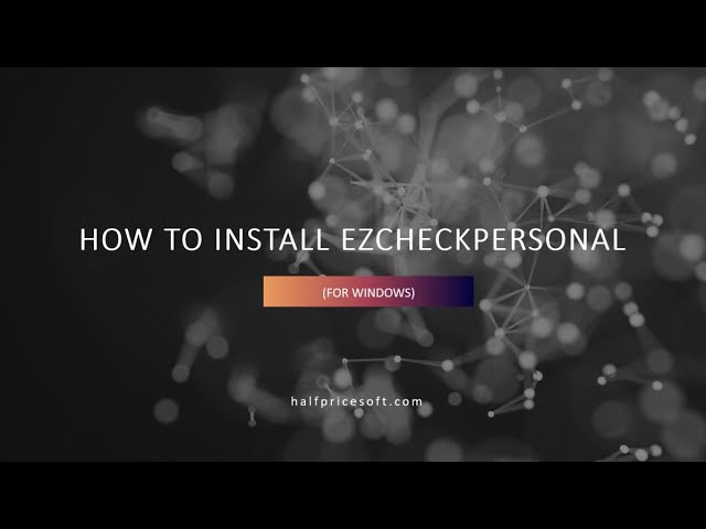 Ezcheckpersonal Quick Start Guide How To Print Personal