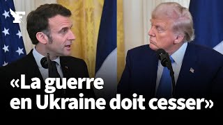 Ukraine: l'intégralité de la conférence de presse entre Macron et Trump