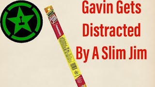 Achievement Hunter: Gavin Gets Distracted By A Slim Jim