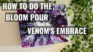 [4K] (88) Venom's Embrace | How to do the Bloom Pour Technique Tutorial XXI | Acrylic Pouring