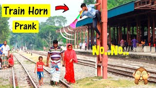 New Viral Train Horn Prank 2022 || (Part 5) /Best Of Train Horn Prank Reaction on Public..