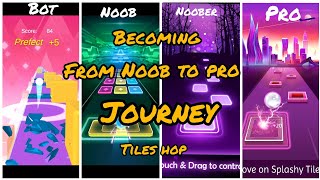 Becoming Pro From Noob Full Gameplay | Tiles Hop: Edm Rush! | Love Scenario