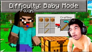 CAN I COMPLETE MINECRAFT IN 10 MINUTES IN BABY MODE | FoxIn Gaming