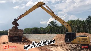 SUMITOMO SH210LC-5 การทำงาน 12,000 ชั่วโมง รถ 10 ปี เร็วแรงทะลุพิกัดลุยงานเรียงหินโยนดินใส่ดั้มพ์