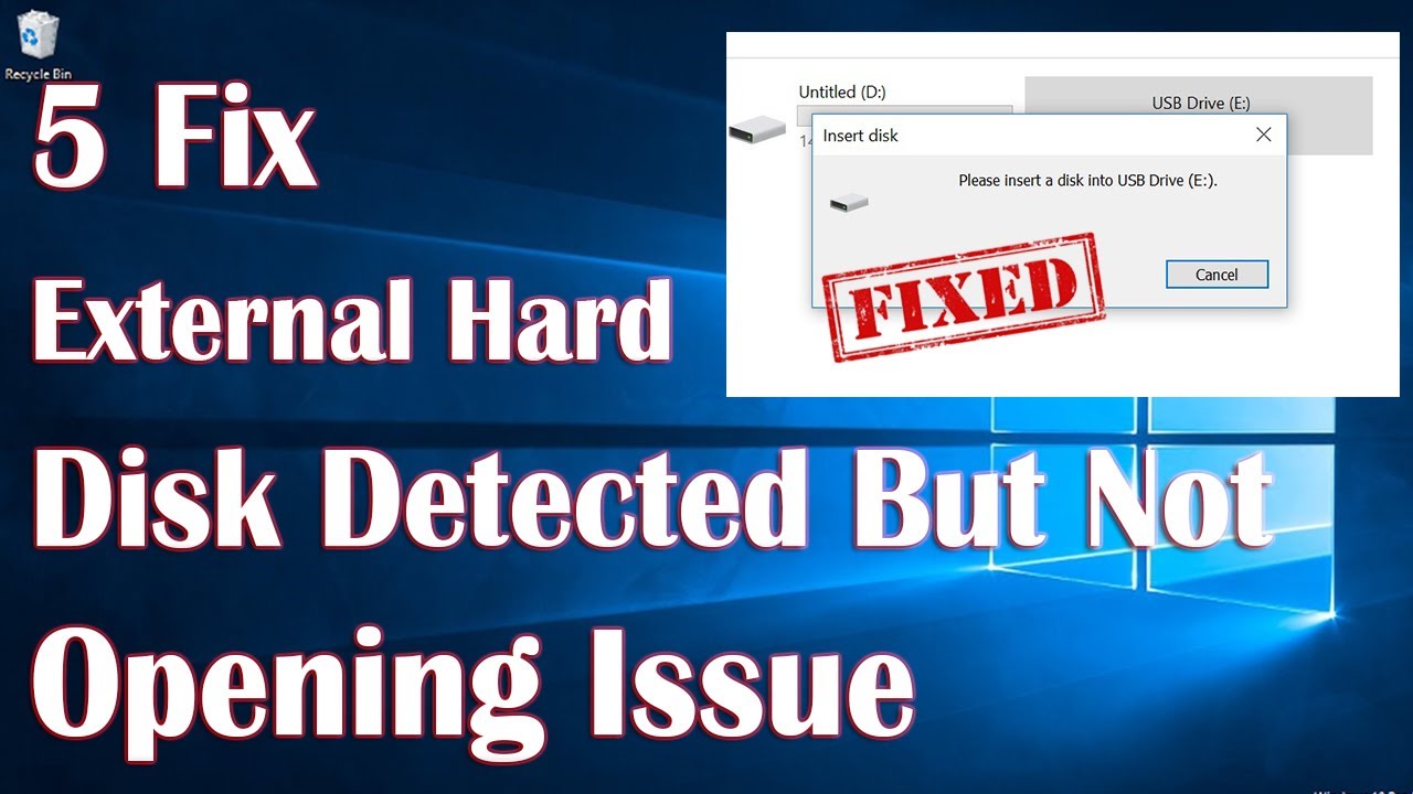 How To Fix External Hard Drive Not Showing Up In My