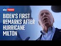 US President Joe Biden delivers remarks on Hurricane Milton