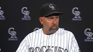 ARI@COL: Weiss talks about his bullpen use in loss