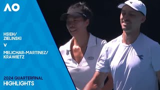 Zielinski/Hsieh v Krawietz/Melichar-Martinez Highlights | Australian Open 2024 Quarterfinal