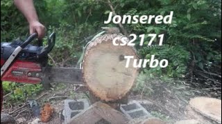 Jonsered cs2171 back together a few test cuts