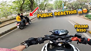 Public Reaction On My New Pulsar N250 😱😍 || New Pulsar N250 Aggressive Ride In City Jamshedpur 😎