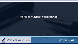 Who is an “eligible” whistleblower?