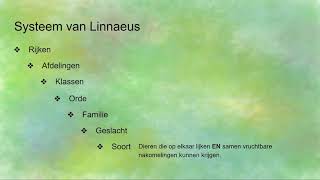 Indeling van organismen - systeem van Linnaeus