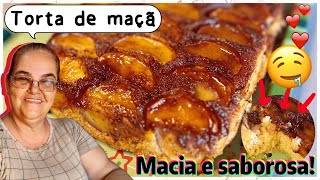 TORTA DE MAÇÃ BEM CARAMELIZADA • IDEAL PARA CAFÉ DA MANHÃ OU DA TARDE • A MASSA FICOU SUPER MACIA 🍎