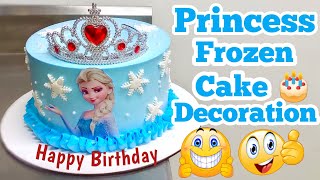 Chocolate Frozen Cake Decoration Ideas || Frozen Elsa Cake Design @CakeNKitchen