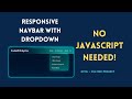 Build a Responsive Navbar with Dropdown + Hamburger Menu | HTML & CSS Only!