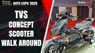 Auto Expo 2025: TVS X Inspired Concept Scooter Walkaround | Abhishek Mohandas