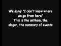 Streetlight Manifesto - Somewhere in Between (Lyrics)