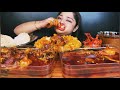 Asmr eating spicy Mutton liver curry fat  Chicken curry egg curry|Mukbang India Complikation