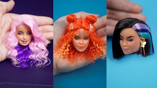Amazing Barbie Hair Color Transformations 😱 Peinados Color de Cabello Barbie
