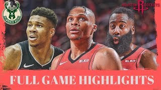 Milwaukee BUCKS vs Houston ROCKETS  - Full Game Highlights  | 2019-2020 NBA Season .video