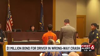 Bond set for for driver in wrong-way crash