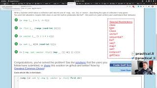 Practicalli Clojure 47 - 4Clojure 64 - writing a simple parser to check argument type