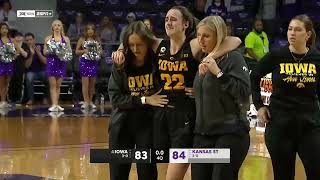 Caitlin Clark INJURED On FINAL PLAY In #4 Iowa UPSET LOSS To Unranked Kansas State After Dropping 27