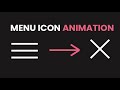 Animated Menu Icon using Html Css & Javascript