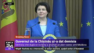 Criză politică în Republica Moldova. Premierul Natalia Gavrilița a demisionat