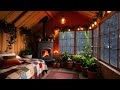 Instant Sleep in 3 Minutes | Cozy Winter Cabin with Blizzard, Snowfall and Fireplace Sounds