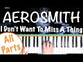 How to play I DON'T WANT TO MISS A THING - Aerosmith Piano Tutorial | Chords Accompaniment