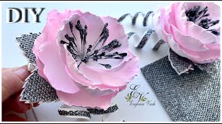 🌹 УКРАШЕНИЕ за 30 мин 🌹 DIY 🌹  без СПЕЦ.ИНСТРУМЕНТОВ 🌹  для маленьких МОДНИЦ 🌹 FLOWERS from foamiran