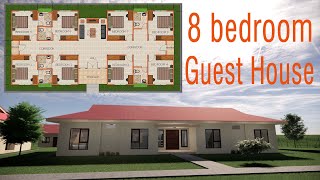 Guest House 8 Bedroom || 3D Animation House Design