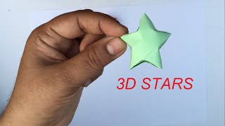 ORIGAMI LUCKY STAR |  How to make paper 3D Star tutorial |  Paper Star | 3D Star ⭐ Paper Kawaii