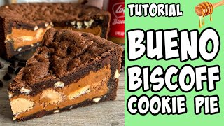 Bueno Biscoff Cookie Pie! Recipe tutorial #Shorts
