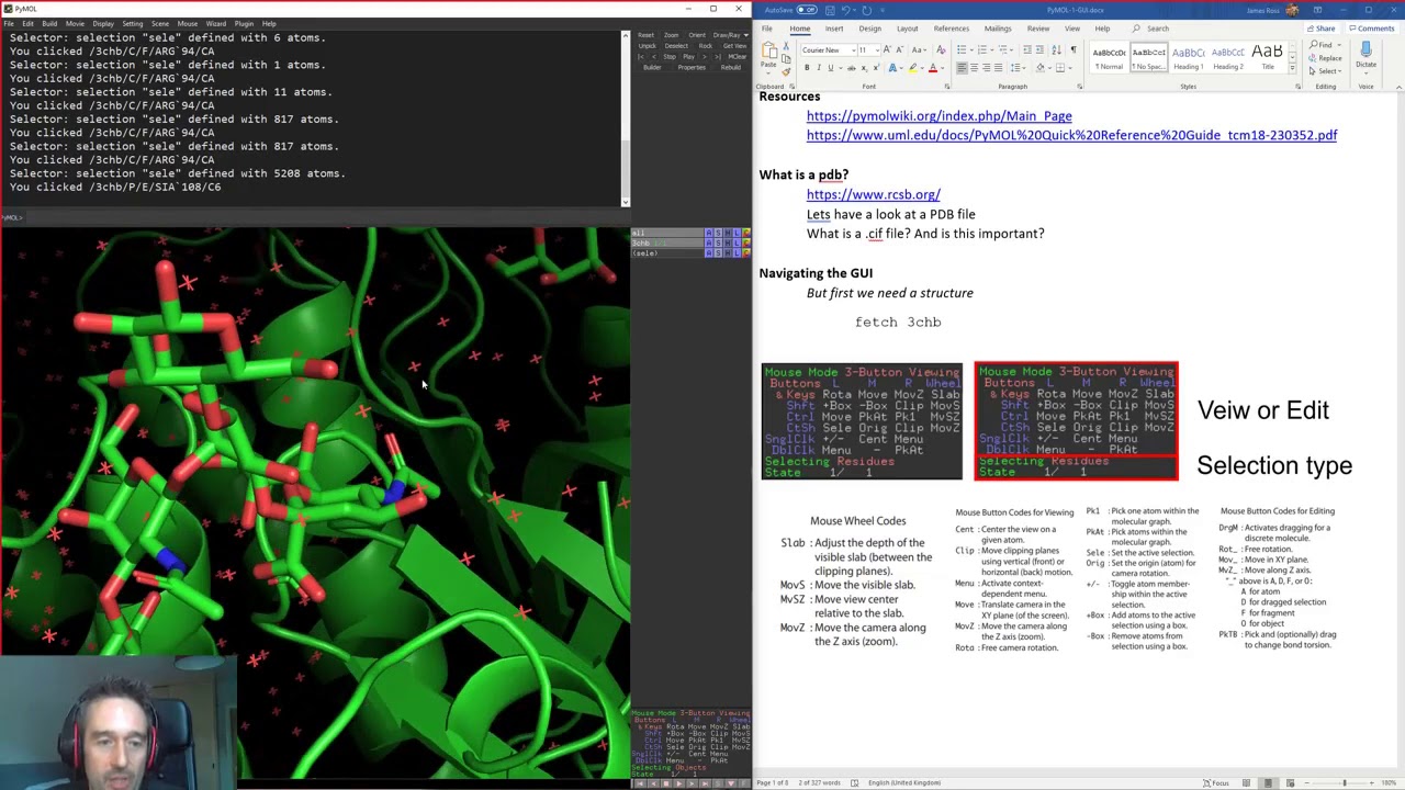 PyMOL Tutorial 1: Introduction And Using The GUI - YouTube