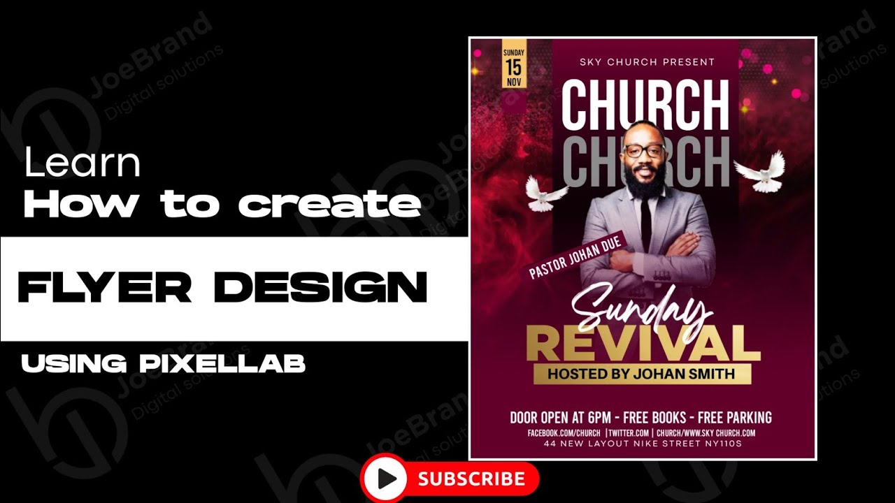 How To Create A Flyer Design Using Pixellab Youtube
