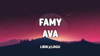 Famy - Ava (lyrics/lirik) | speed up [ tiktok version ] my conscience burning my eyes are too