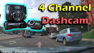 4 channel dashcam  - Tiesfong M10Max Full review and demo