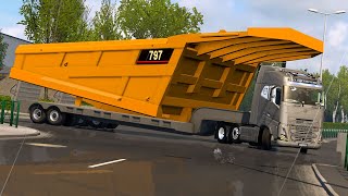 Volvo FH 2022 - Rainy drive - Euro Truck Simulator 2 | Heavy Cargo | Ultra Graphic #gameplay