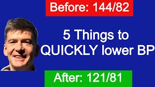 5 Things to QUICKLY Lower Blood Pressure | Lower blood pressure quickly at home