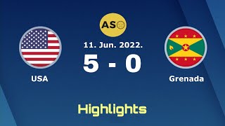 USA Vs Grenada | 5 - 0 | CONCACAF Nations League 2022 highlights