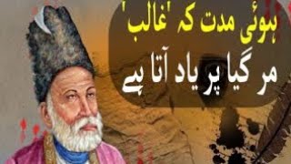 بے سبب نہیں کچھ تو ہے غالب جس کی پردہ داری ہے مرزا غالب کی اردو شاعری کتیبہ بن مسلم