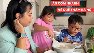 Khương Dừa dẫn con cháu về quê thăm bà nội, Trà Sữa nhớ bà nội quá chừng rồi…