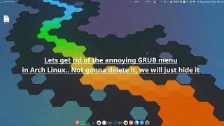 Hiding GRUB Menu in Arch Linux